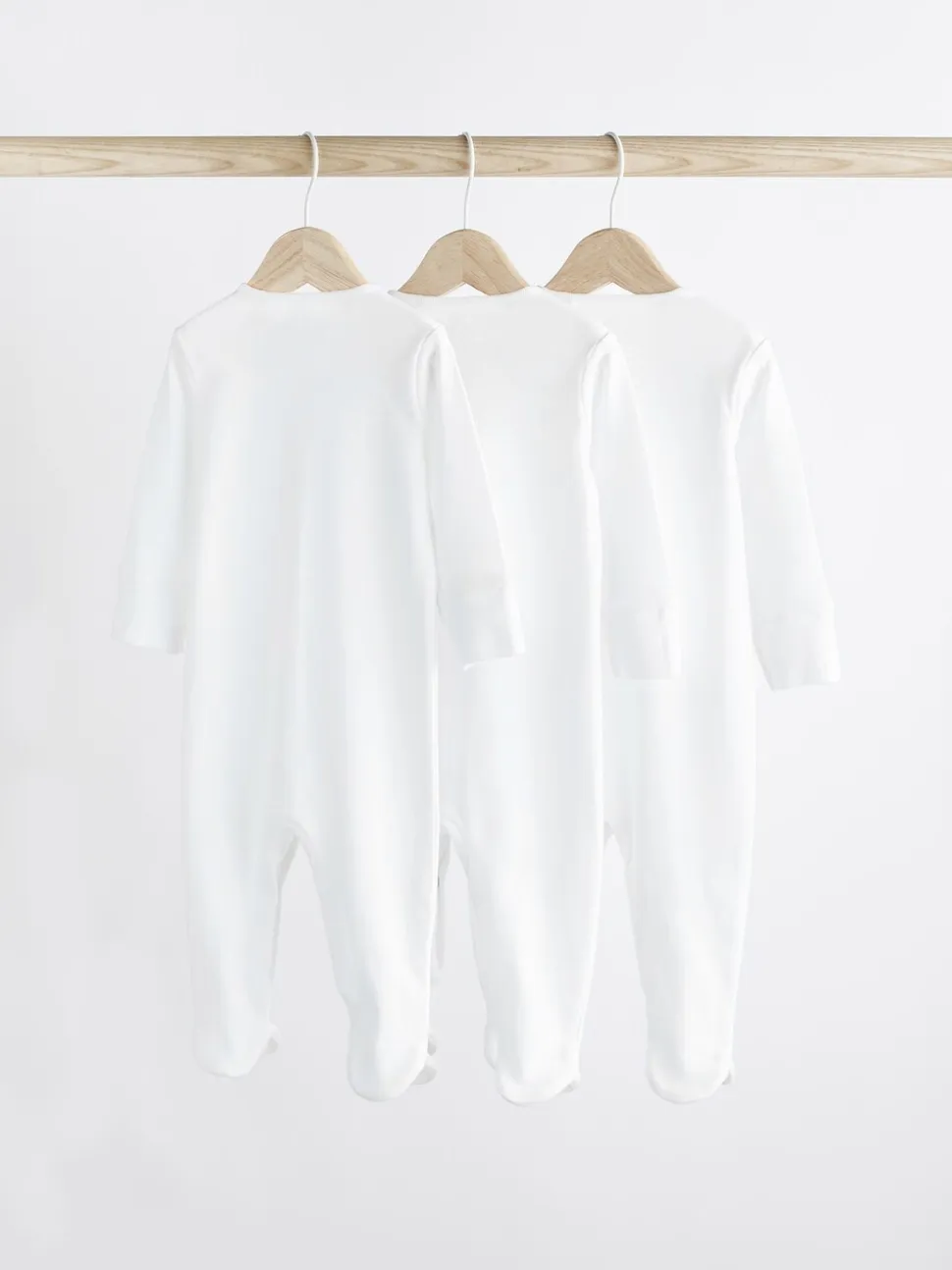 Wit - 100% katoenen babypyjama's (0-18mnd)