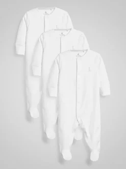 Wit - 100% katoenen babypyjama's (0-18mnd)