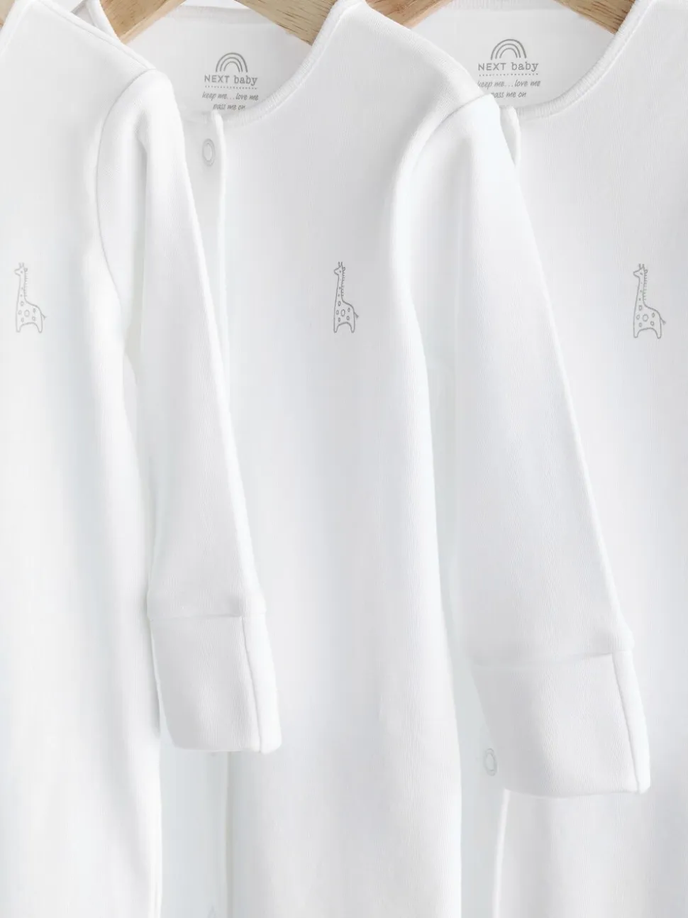 Wit - 100% katoenen babypyjama's (0-18mnd)