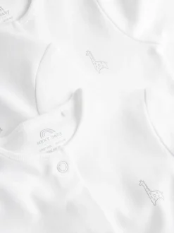 Wit - 100% katoenen babypyjama's (0-18mnd)