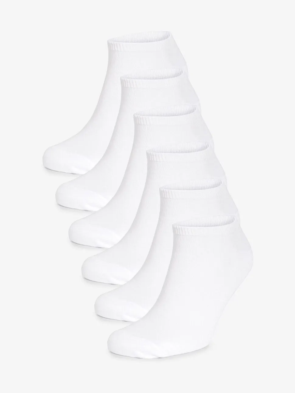 Wit - 6 paar sneakersokken