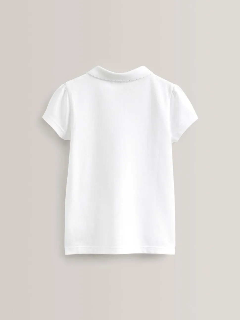 Wit - 5 -pack 100% katoenen poloshirts met korte mouwen (3-16jaar)