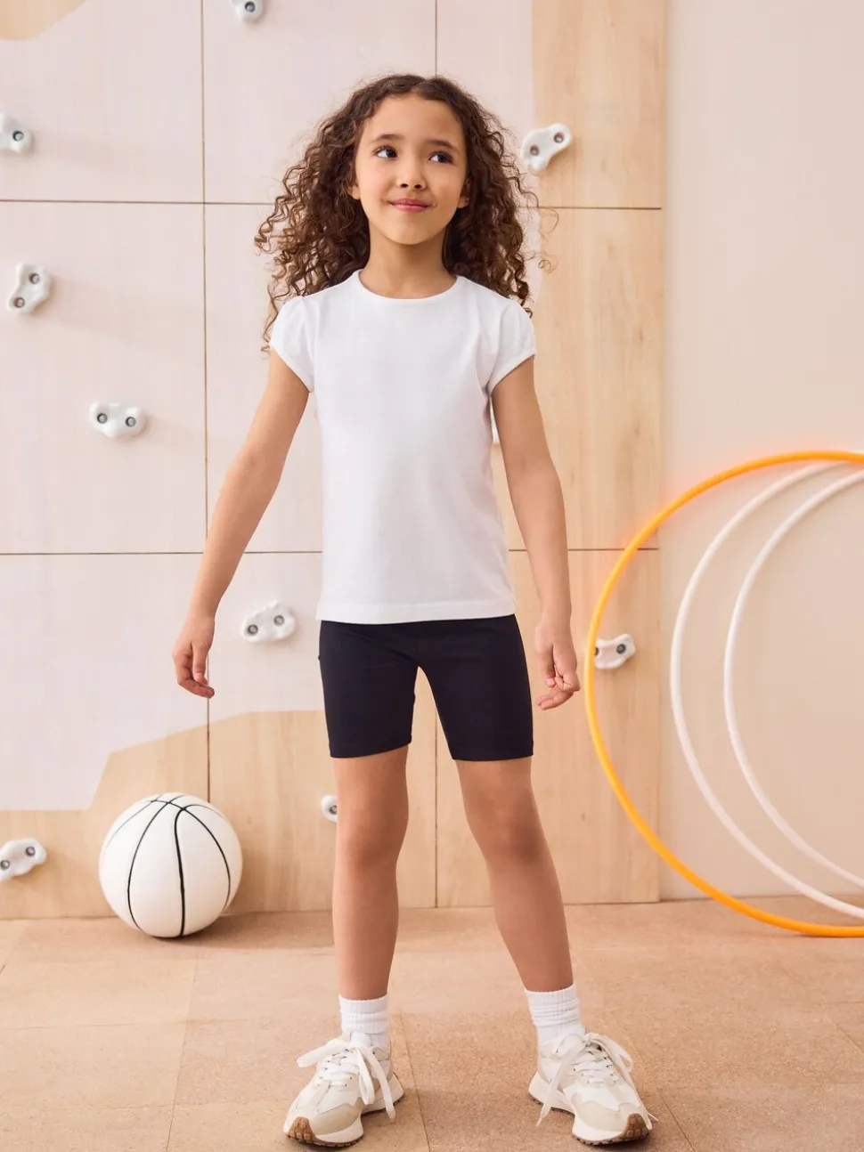 Wit - 2 -pack T-shirts met pofmouwen (3-16jaar)