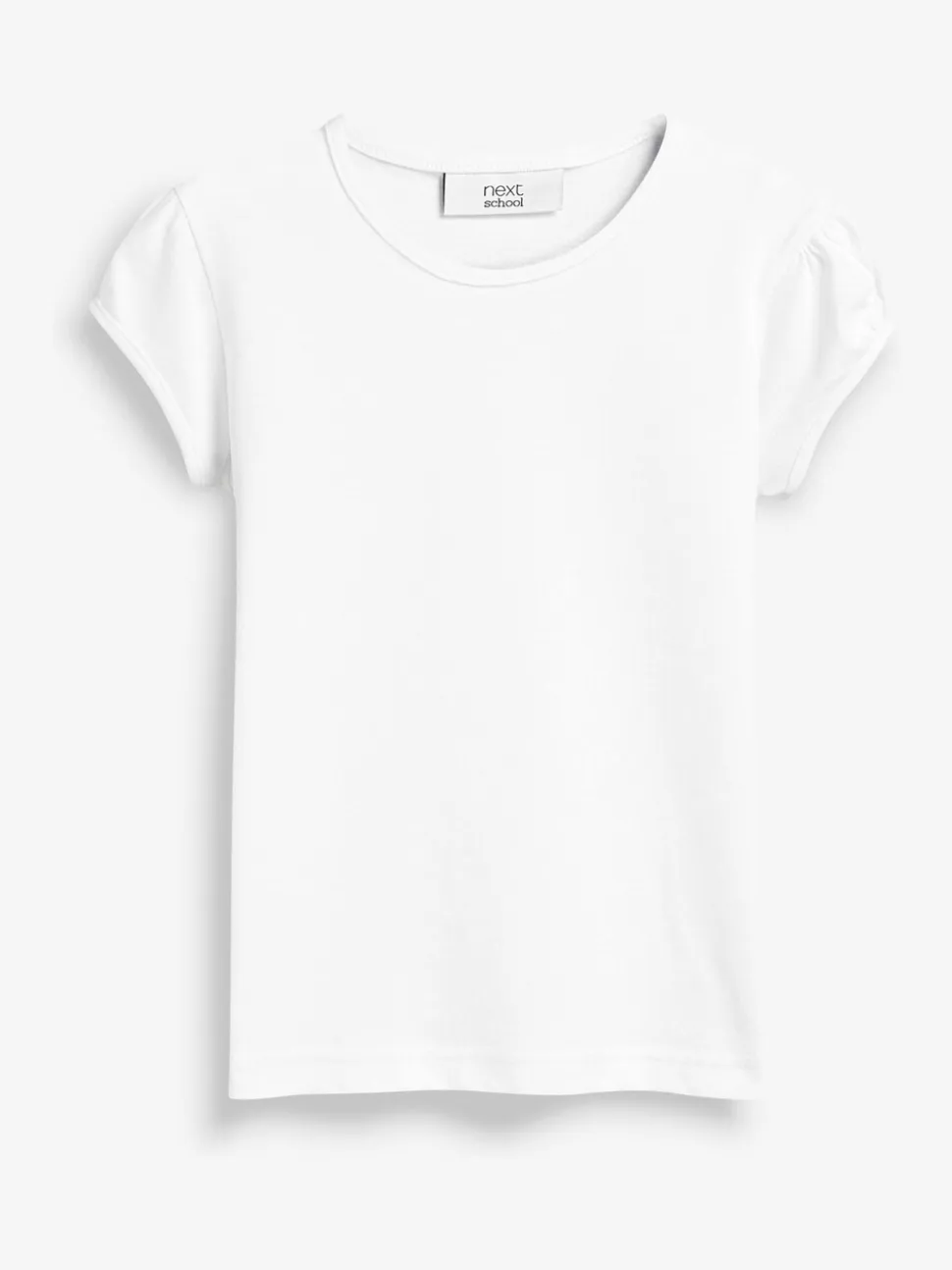 Wit - 2 -pack T-shirts met pofmouwen (3-16jaar)