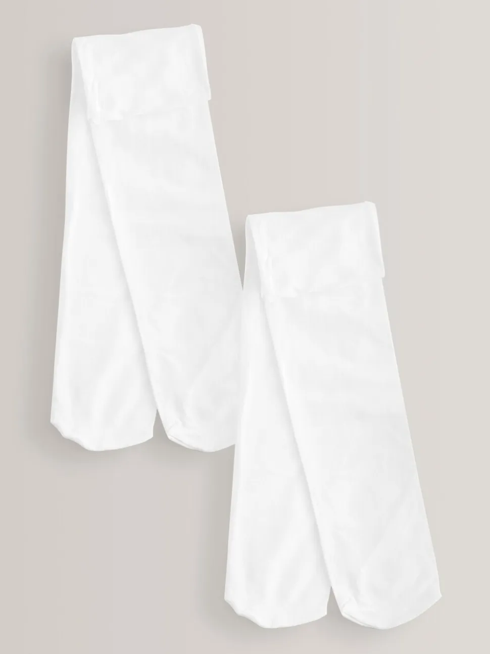 Wit - 2 Schoolpanty's van 80 denier