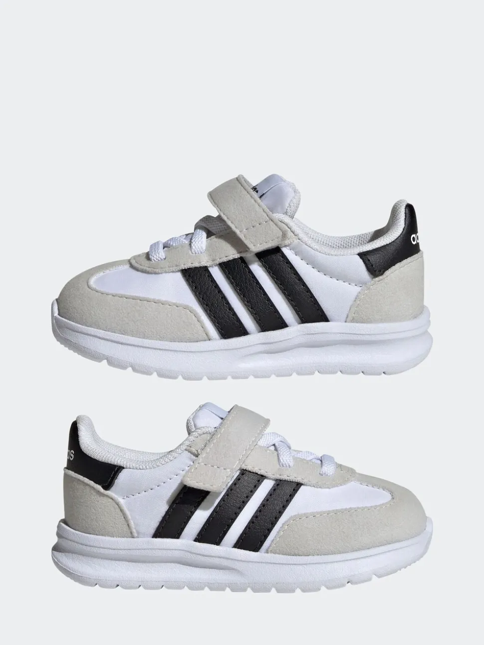 Wit - adidas Run 70s 2.0 sneakers Klittenbandsneakers voor zuigelingen