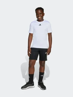 Wit - adidas Train Essentials 3-Strepen Kids T-shirt & Shorts Set