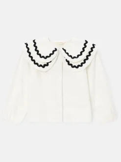 Wit - Angel & Rocket Leonie Double Collar Spot Blouse