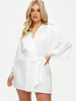 Wit - Ann Summers Cherryann satijnen kimono