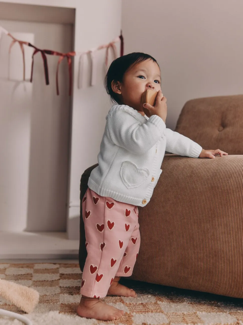 Wit - Baby Heart Pocket Button Through Cardigan (0mths-2yrs)
