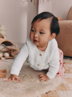 Wit - Baby Heart Pocket Button Through Cardigan (0mths-2yrs)