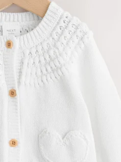 Wit - Baby Heart Pocket Button Through Cardigan (0mths-2yrs)