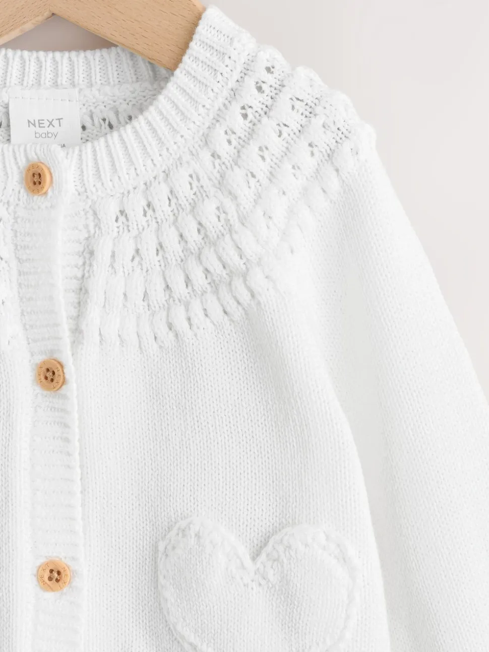 Wit - Baby Heart Pocket Button Through Cardigan (0mths-2yrs)