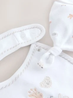 Wit - Baby pyjama en muts set (0-12mnd)