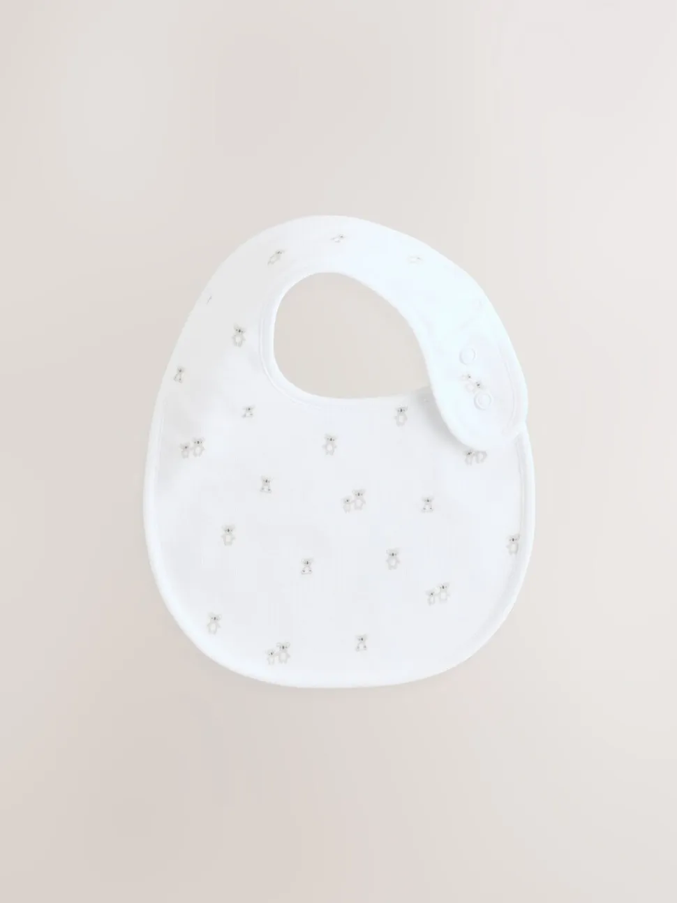 Wit - Babyslabbetjes met dierenprint 5 stuks