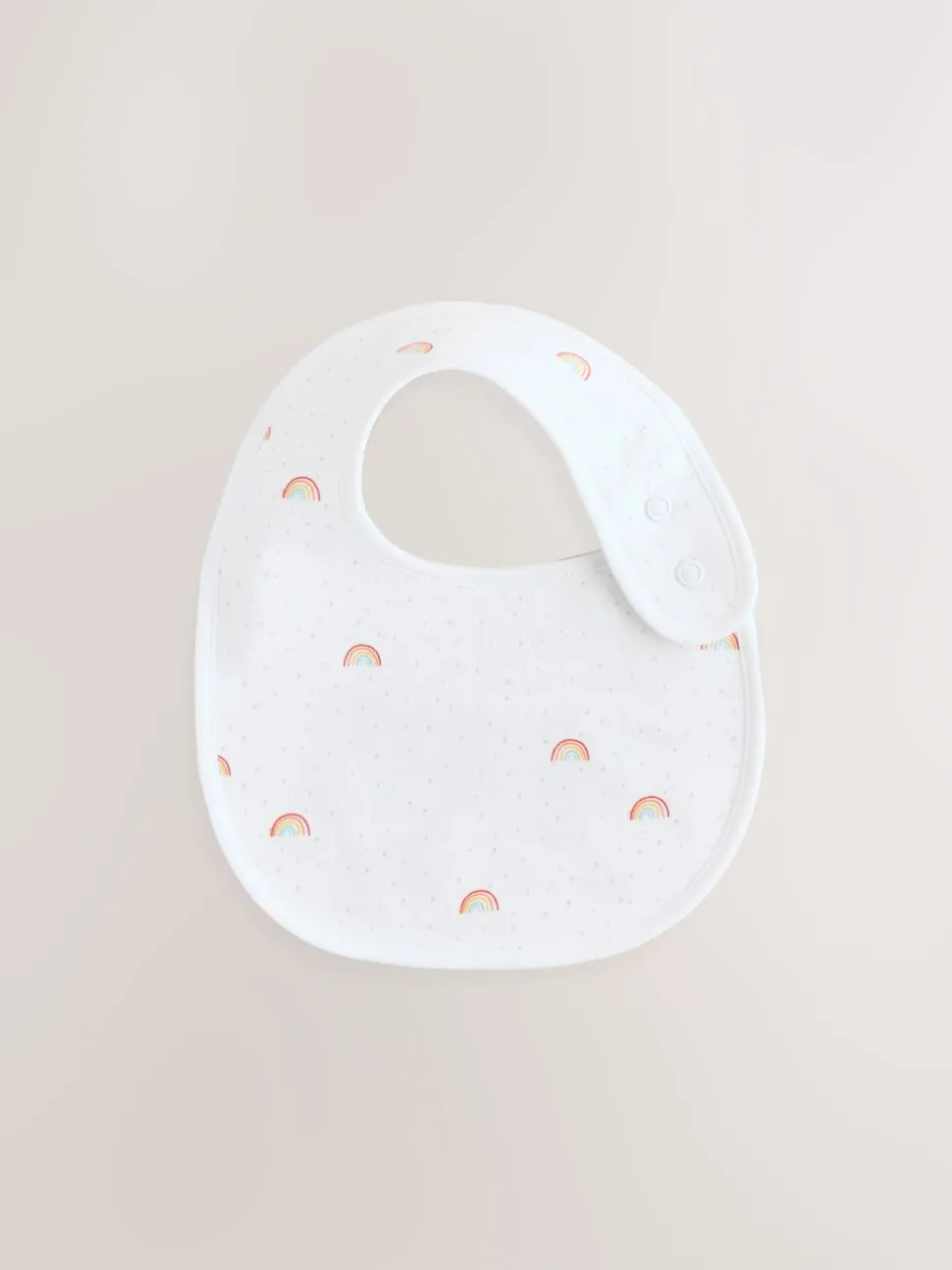 Wit - Babyslabbetjes met dierenprint 5 stuks