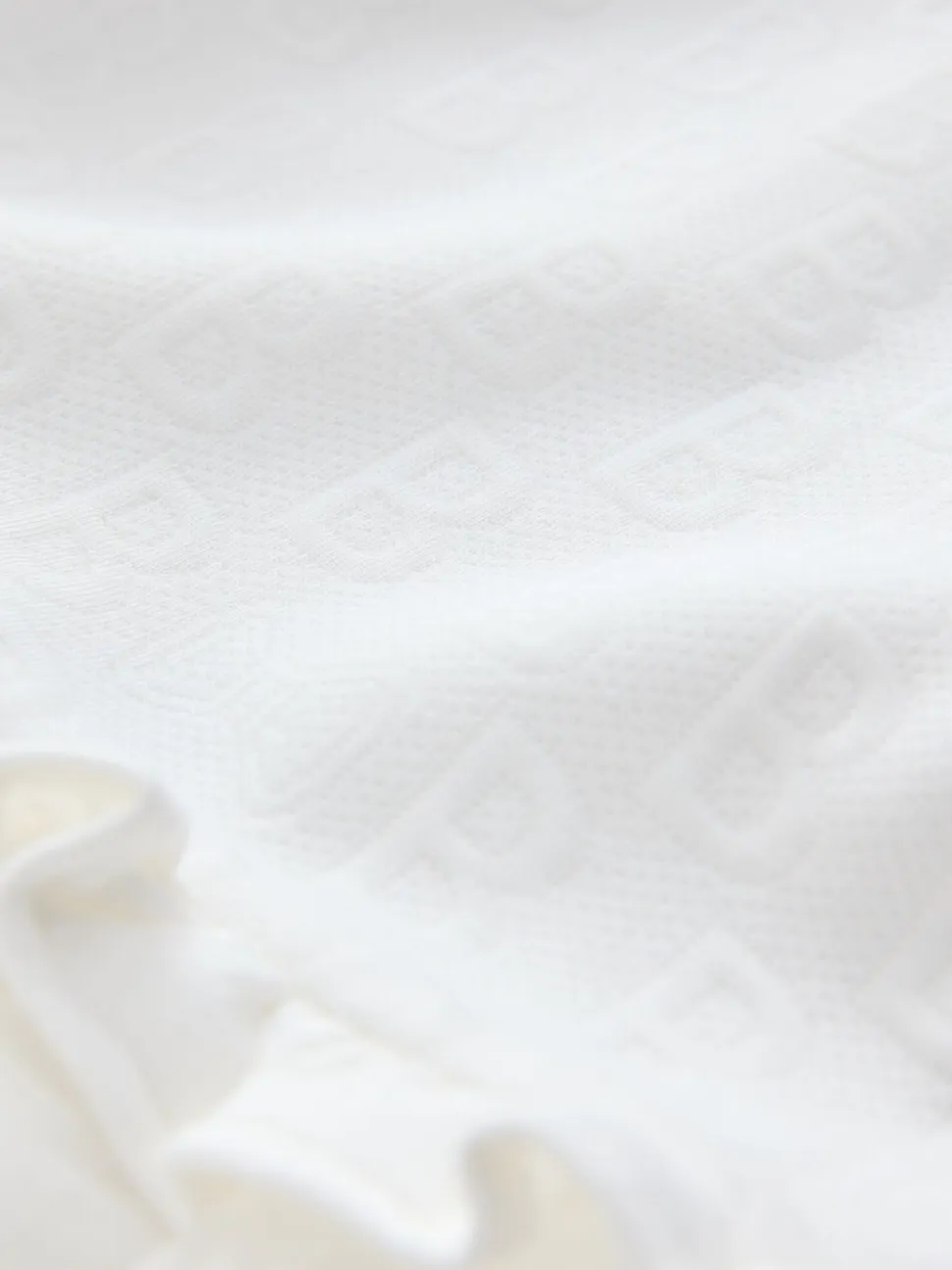 Wit - Baker by Ted Baker Jacquard jurk met reliëf en mesh zoom