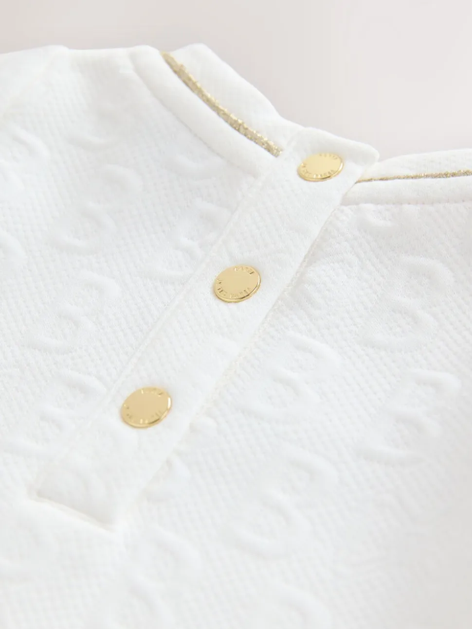 Wit - Baker by Ted Baker Jacquard jurk met reliëf en mesh zoom