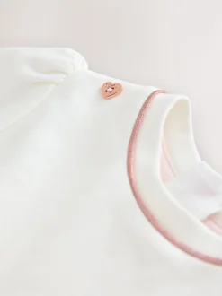 Wit - Baker by Ted Baker Ponte-jurk met gegolfde rand