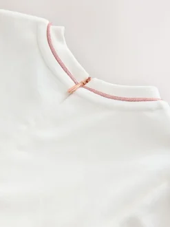 Wit - Baker by Ted Baker Ponte-jurk met gegolfde rand