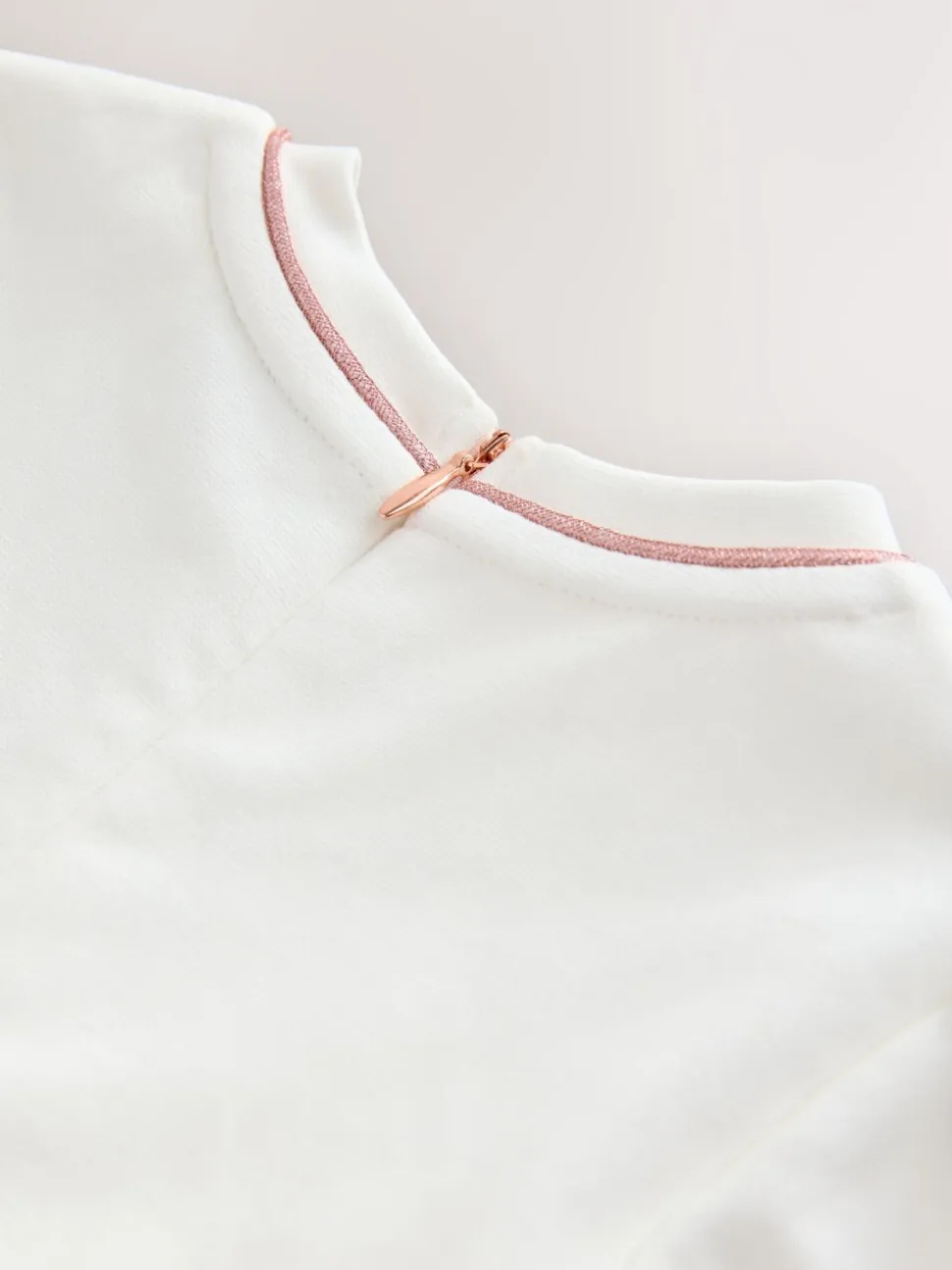 Wit - Baker by Ted Baker Ponte-jurk met gegolfde rand