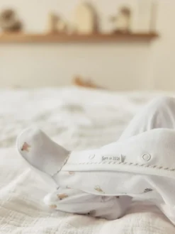 Wit - Born in 2026 baby pyjama en muts set (0 - 9 mnd)
