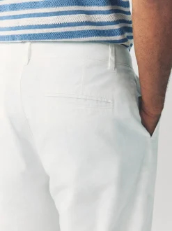 Wit - Broek van linnenmix