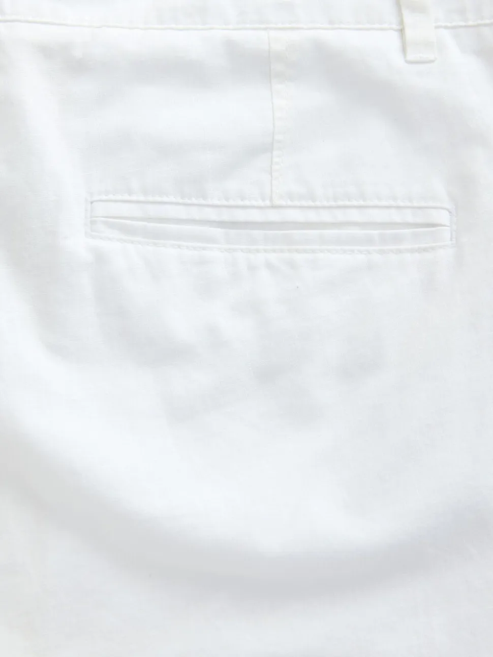 Wit - Broek van linnenmix