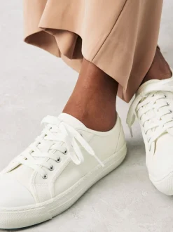 Wit - Canvas honkbalsneakers