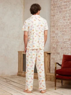 Wit - Chelsea Peers Dinosaur Print Long Pyjama Set