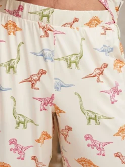 Wit - Chelsea Peers Dinosaur Print Long Pyjama Set