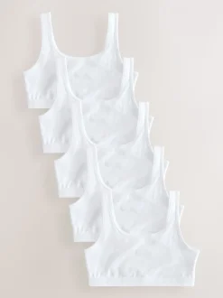 Wit - Crop top met ronde hals (5-16jr)