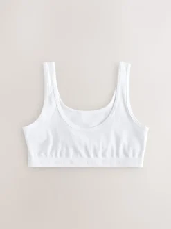 Wit - Crop top met ronde hals (5-16jr)