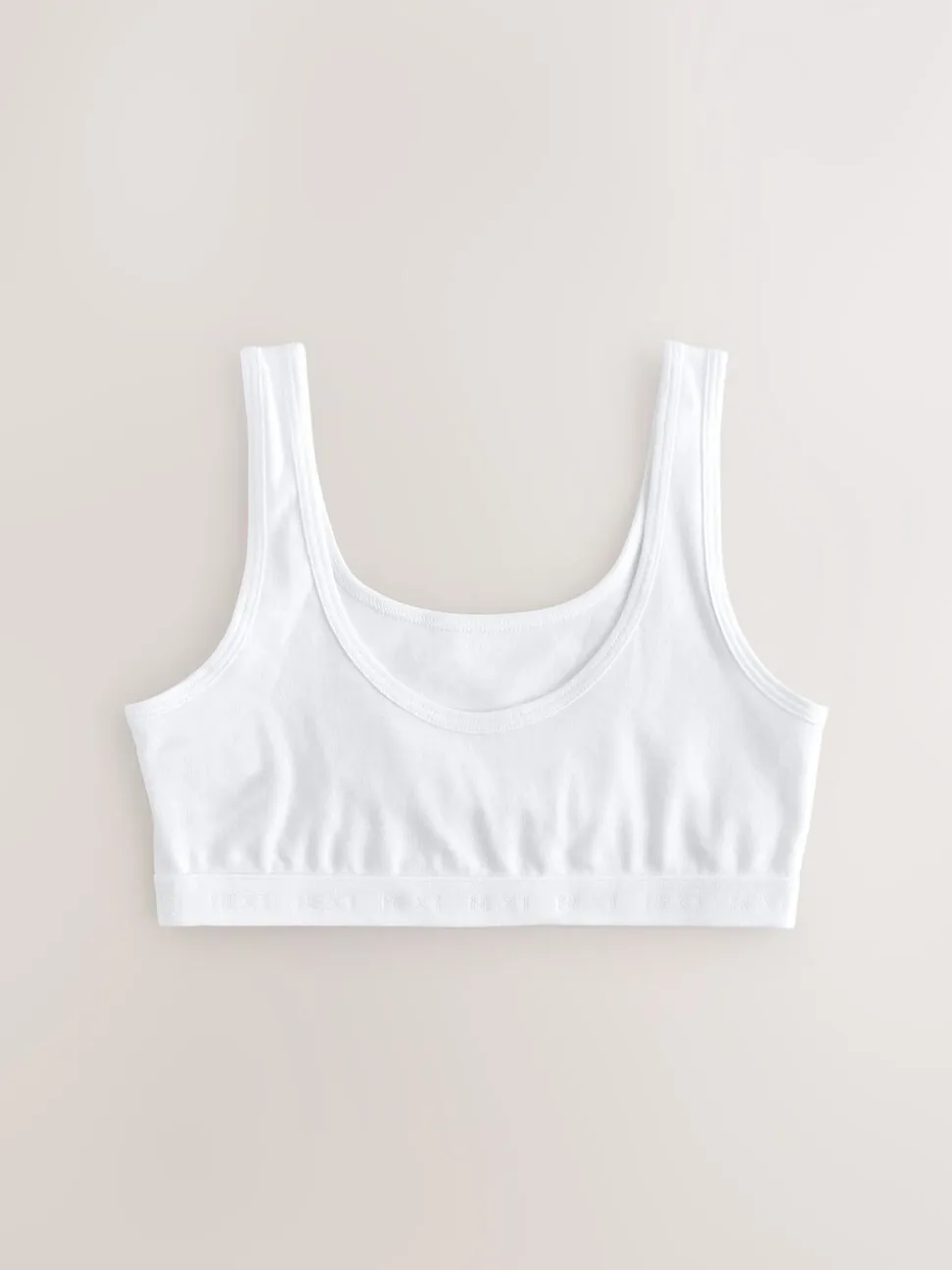 Wit - Crop top met ronde hals (5-16jr)