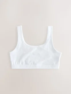 Wit - Crop top met ronde hals (5-16jr)