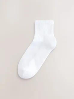Wit - Cushion Sole Ribbed Sport Cropped Ankle Socks 3 Pack With Arch Support