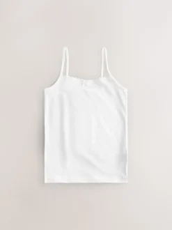 Wit - Elastische cami-hemdjes met bandjes (1,5-16jr)
