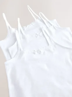 Wit - Elastische cami-hemdjes met bandjes (1,5-16jr)