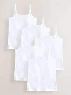 Wit - Elastische cami-hemdjes met bandjes (1,5-16jr)