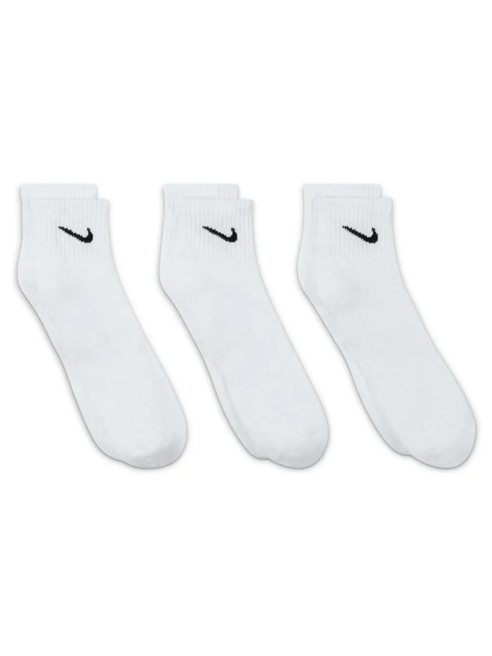 Wit - Enkel - Nike Everyday set van 3 paar verzachte sokken met boord
