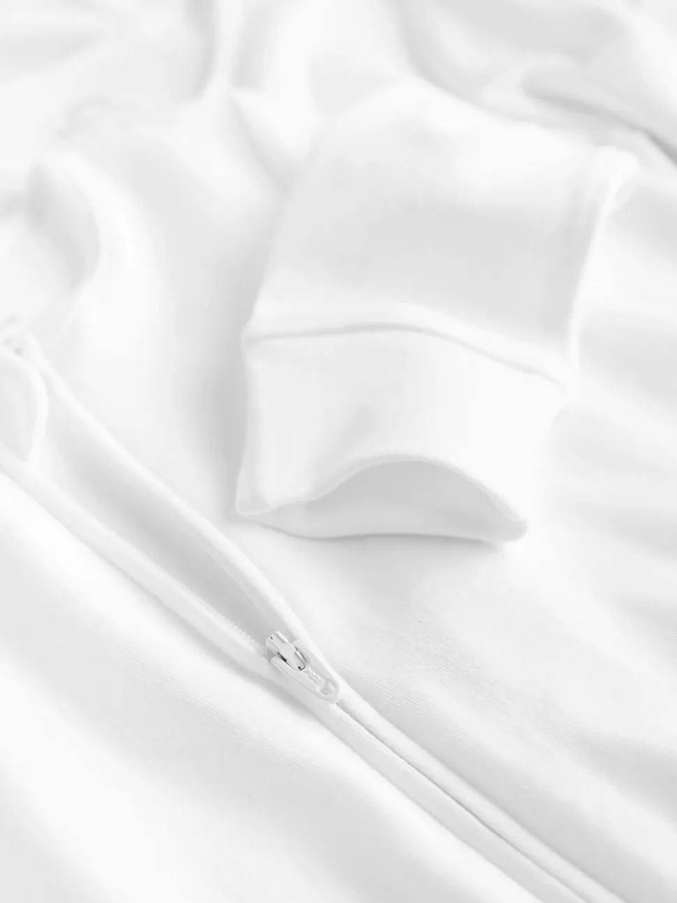 Wit - Essential 100% Katoenen babypakjes met rits 3 Pack (0-3jr)