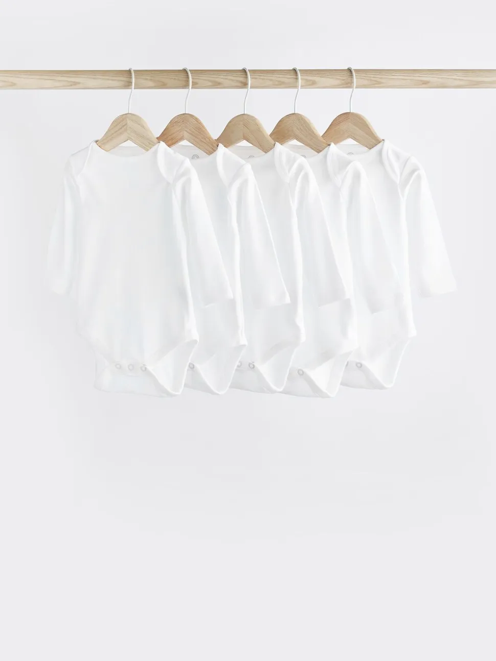 Wit - Essential rompertjes met lange mouwen