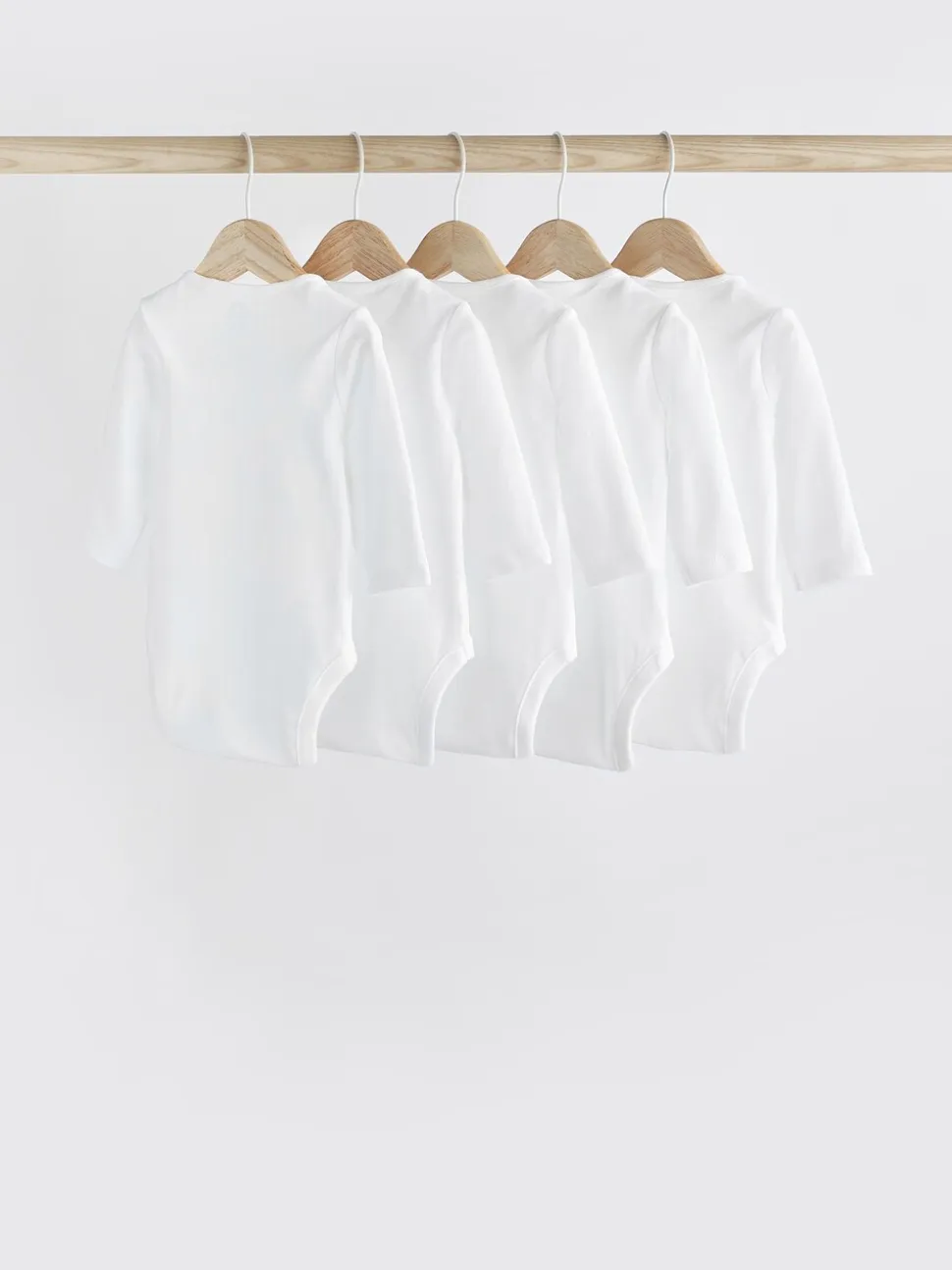 Wit - Essential rompertjes met lange mouwen