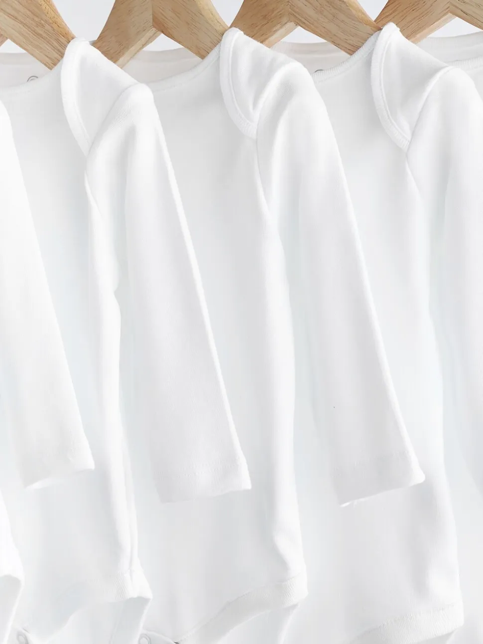 Wit - Essential rompertjes met lange mouwen