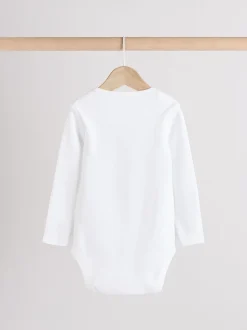 Wit - Essential rompertjes met lange mouwen