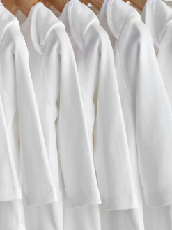 Wit - Essential rompertjes met lange mouwen