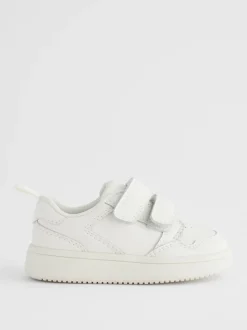 Wit - First Walker babyschoentjes van leer met klittenbandsluiting