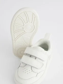 Wit - First Walker babyschoentjes van leer met klittenbandsluiting