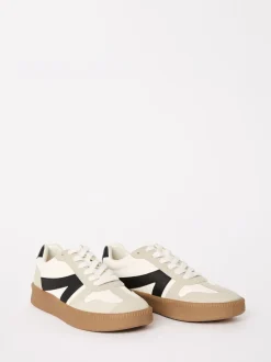 Wit - Friends Like These Lace Up Retro Gumsole Sports Trainers