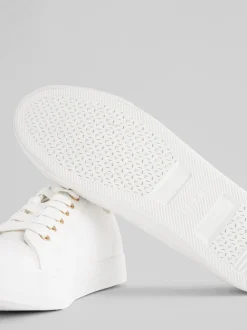 Wit - Gelakte honkbalsneakers